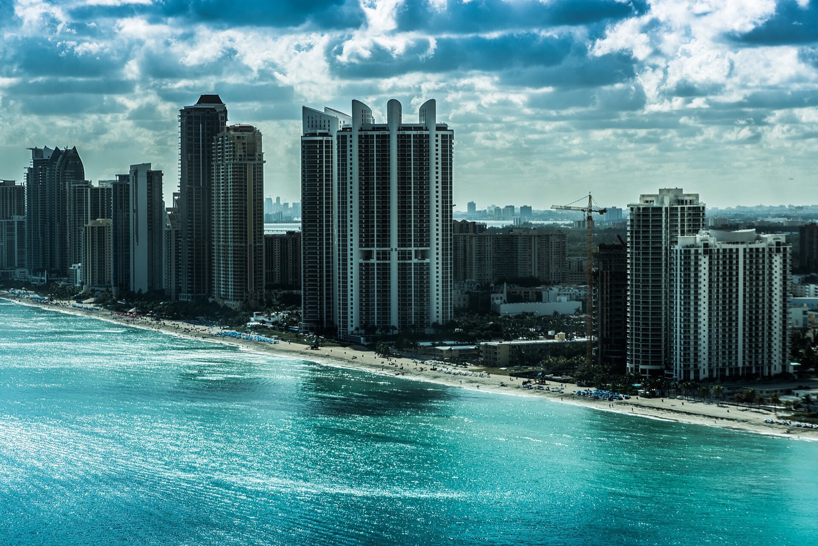The Sunny Isles Beach skyline from the air